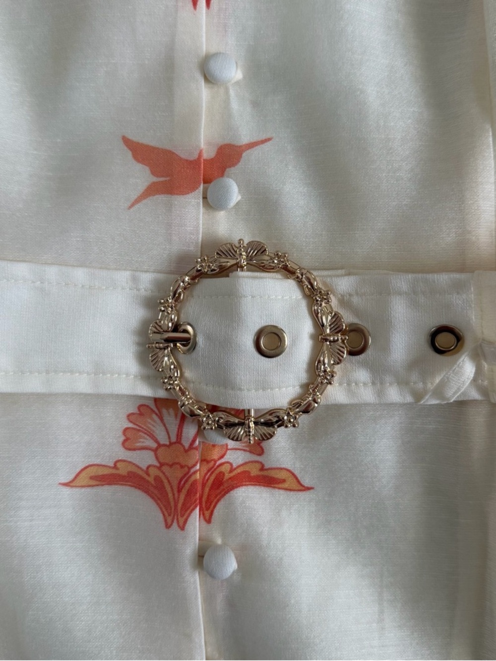 NWT Mestiza New York Valencia Sunset Ivory Linen Organza Mini Dress - Picture 7 of 9